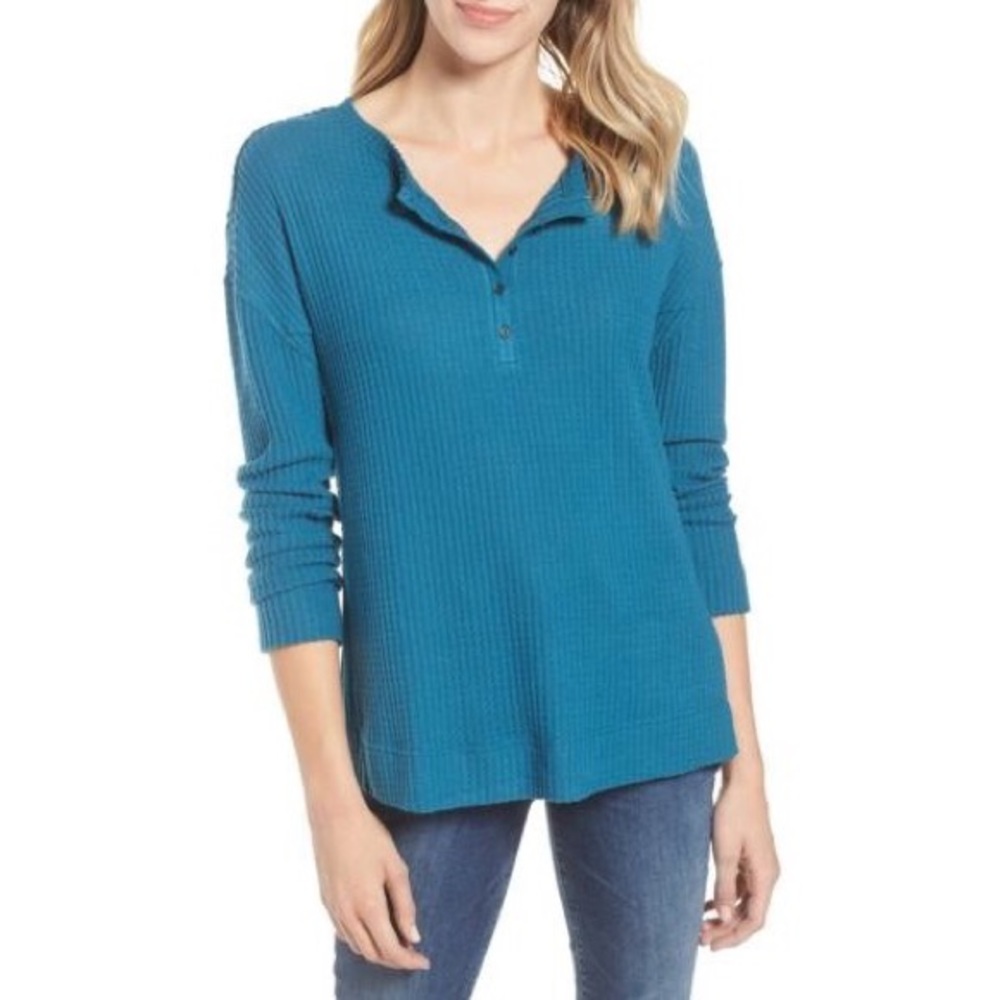 NEW Caslon Thermal Henley Top
